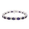 Image 1 : 14KT White Gold 24.00 ctw Sapphire and Diamond Bracelet