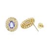 Image 2 : 14KT Yellow Gold 1.40 ctw Tanzanite and Diamond Earrings