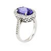 Image 3 : 14KT White Gold 4.58 ctw Tanzanite and Diamond Ring