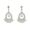 Image 1 : 14KT White Gold 4.07 ctw Diamond Dangle Earrings