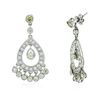 Image 2 : 14KT White Gold 4.07 ctw Diamond Dangle Earrings