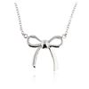 Image 2 : 14KT White Gold Bow Necklace
