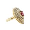 Image 2 : 18KT Yellow Gold 2.78 ctw Ruby and Diamond Ring