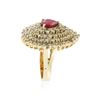 Image 3 : 18KT Yellow Gold 2.78 ctw Ruby and Diamond Ring