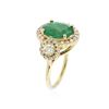 Image 3 : 14KT Yellow Gold 4.03 ctw Emerald and Diamond Ring