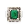 Image 1 : 14KT White Gold 3.02 ctw Emerald and Diamond Ring