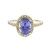 Image 1 : 14KT Yellow Gold 1.50 ctw Tanzanite and Diamond Ring