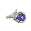 Image 2 : 14KT White Gold 2.45 ctw Tanzanite and Diamond Ring