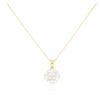 Image 2 : 14KT Two-Tone Gold 0.40 ctw Diamond Pendant With Chain