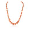 Image 1 : 14KT Yellow Gold 78.52 ctw Coral and Diamond Necklace