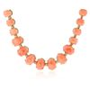 Image 2 : 14KT Yellow Gold 78.52 ctw Coral and Diamond Necklace