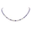 Image 1 : 14KT White Gold 25.92 ctw Tanzanite and Diamond Necklace