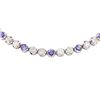 Image 2 : 14KT White Gold 25.92 ctw Tanzanite and Diamond Necklace