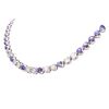 Image 3 : 14KT White Gold 25.92 ctw Tanzanite and Diamond Necklace