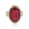 Image 1 : 14KT Yellow Gold 12.48 ctw Ruby and Diamond Ring