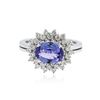 Image 1 : 14KT White Gold 1.79 ctw Tanzanite and Diamond Ring