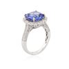 Image 3 : 14KT White Gold 4.56 ctw Tanzanite and Diamond Ring