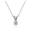 Image 2 : 14KT White Gold 0.40 ctw Diamond Pendant With Chain