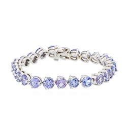 14KT White Gold 30.68 ctw Tanzanite Bracelet