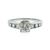 Image 1 : 18KT White Gold 2.19 ctw Brilliant Cut Diamond and Sapphire Ring