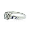 Image 2 : 18KT White Gold 2.19 ctw Brilliant Cut Diamond and Sapphire Ring