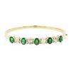 Image 1 : 14KT Yellow Gold 3.25 ctw Emerald and Diamond Bracelet
