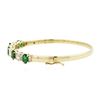 Image 2 : 14KT Yellow Gold 3.25 ctw Emerald and Diamond Bracelet