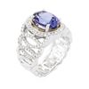 Image 3 : 14KT Two-Tone Gold 3.27 ctw Tanzanite and Diamond Ring