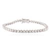 Image 1 : 18KT White Gold 9.44 ctw Diamond Tennis Bracelet