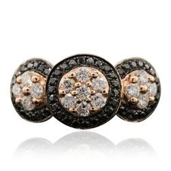 14KT Rose Gold 0.30 ctw Black Diamond Ring