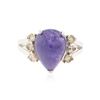 Image 1 : 14KT White Gold 7.17 ctw Tanzanite and Diamond Ring