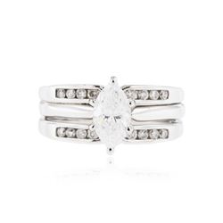 14KT White Gold 1.09 ctw Diamond Ring