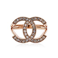 14KT Rose Gold 0.32 ctw Diamond Ring