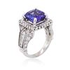 Image 3 : 14KT White Gold 5.12 ctw Tanzanite and Diamond Ring