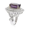 Image 3 : 14KT Two-Tone Gold 8.70 ctw Amethyst and Diamond Ring