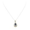 Image 1 : 14KT White Gold 3.11 ctw Tanzanite and Diamond Pendant with Chain