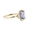 Image 2 : 14KT Yellow Gold 2.11 ctw Tanzanite and Diamond Ring