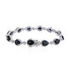 Image 2 : 14KT White Gold 16.50 ctw Sapphire and Diamond Bracelet