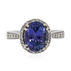 18KT White Gold 3.31 ctw Tanzanite and Diamond Ring