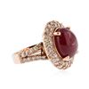 Image 2 : 14KT Rose Gold 10.69 ctw Ruby and Diamond Ring