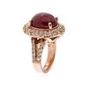 Image 3 : 14KT Rose Gold 10.69 ctw Ruby and Diamond Ring