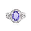 Image 1 : 14KT White Gold 2.57 ctw Tanzanite and Diamond Ring