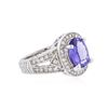 Image 2 : 14KT White Gold 2.57 ctw Tanzanite and Diamond Ring