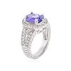 Image 3 : 14KT White Gold 2.57 ctw Tanzanite and Diamond Ring