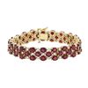 Image 1 : 14KT Yellow Gold 28.98 ctw Ruby and Diamond Bracelet