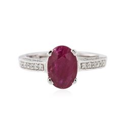 14KT White Gold 1.85 ctw Ruby and Diamond Ring