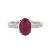 Image 1 : 14KT White Gold 1.85 ctw Ruby and Diamond Ring