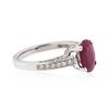 Image 2 : 14KT White Gold 1.85 ctw Ruby and Diamond Ring