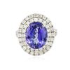 Image 1 : 14KT White Gold 5.56 ctw Tanzanite and Diamond Ring