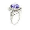 Image 3 : 14KT White Gold 5.56 ctw Tanzanite and Diamond Ring